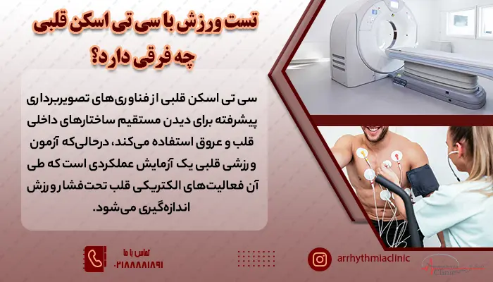 تست ورزش با سی تی اسکن قلبی چه فرقی می کند؟